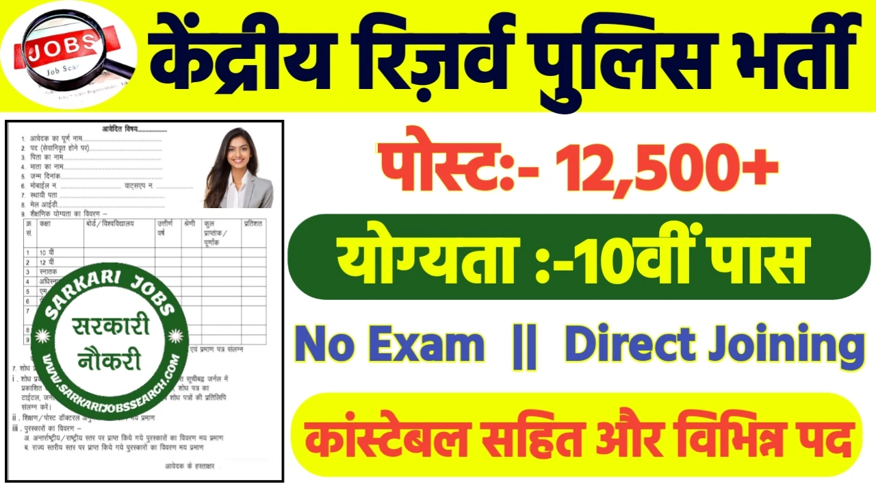 CRPF Recruitment 2024: केंद्रीय रिज़र्व पुलिस भर्ती 2024 का ऑफिशियल नोटिस जारी