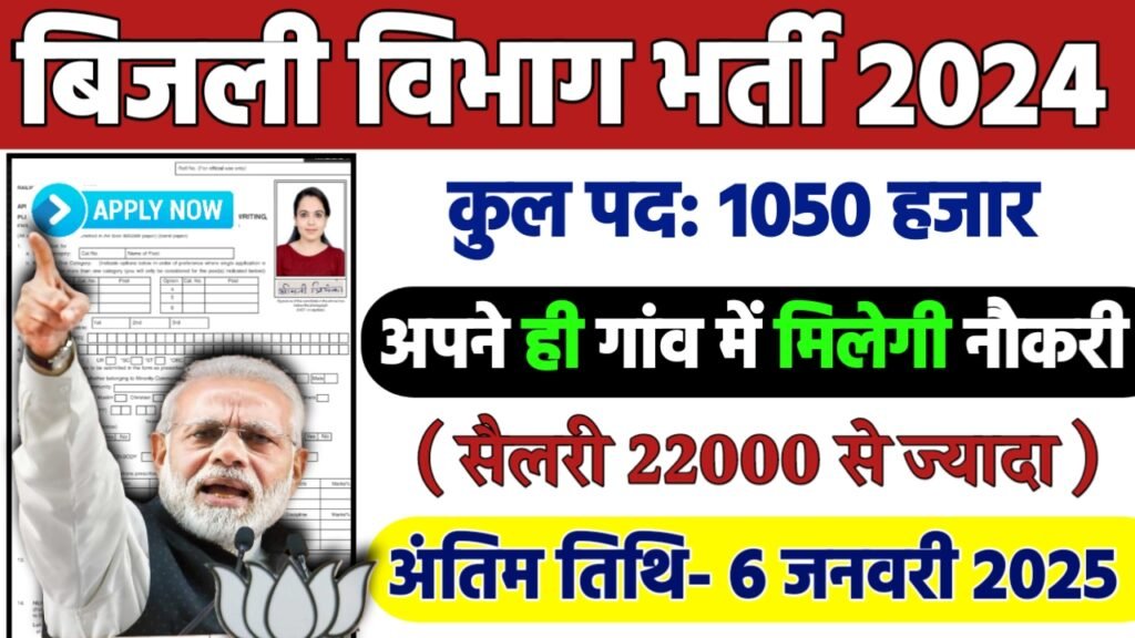 Bijli Vibhag Recruitment 2024: बिजली विभाग भर्ती 2024