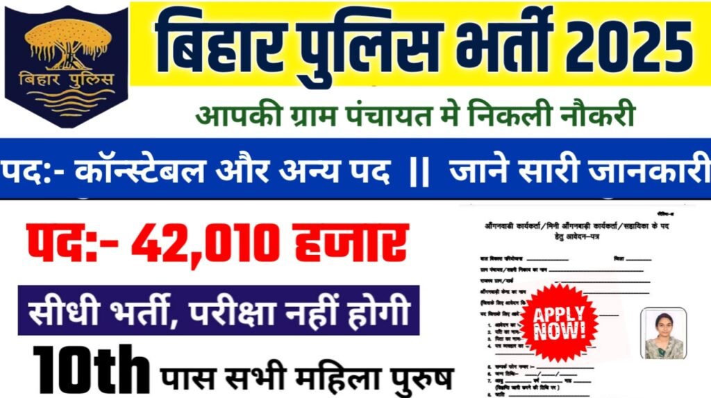 Bihar Police New Bharti 2025- कॉन्स्टेबल भर्ती 2025, Authoritative Notice Out