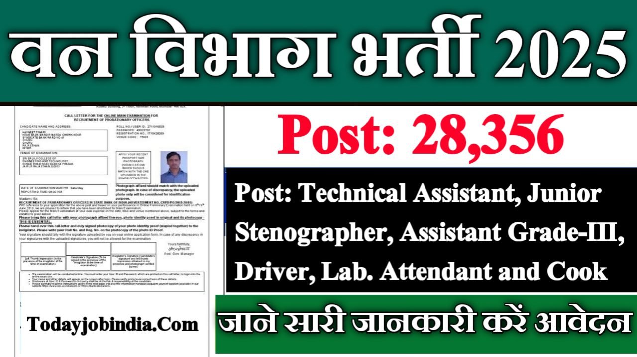 Van Vibhag New Recruitment 2025: वन विभाग भर्ती 2025, Authoritative Notice Out