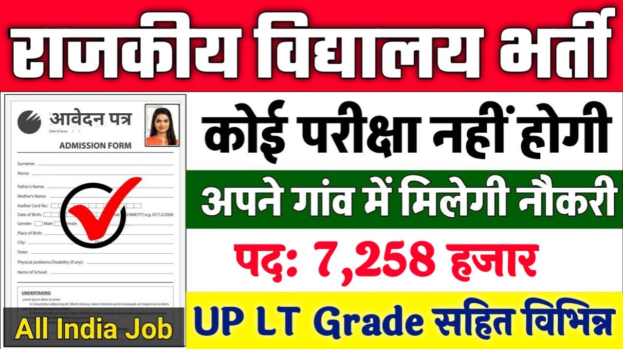 Rajkiya Vidyalaya New Vacancy 2025: राजकीय विद्यालय भर्ती 2025, Authoritative Notice Out