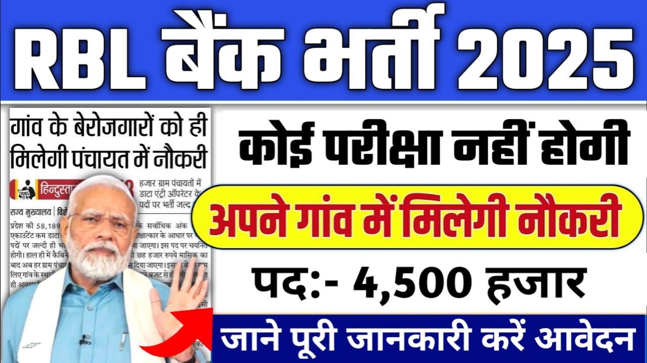 RBL bank New Vacancy 2025: RBL बैंक भर्ती 2025, Authoritative Notice Out