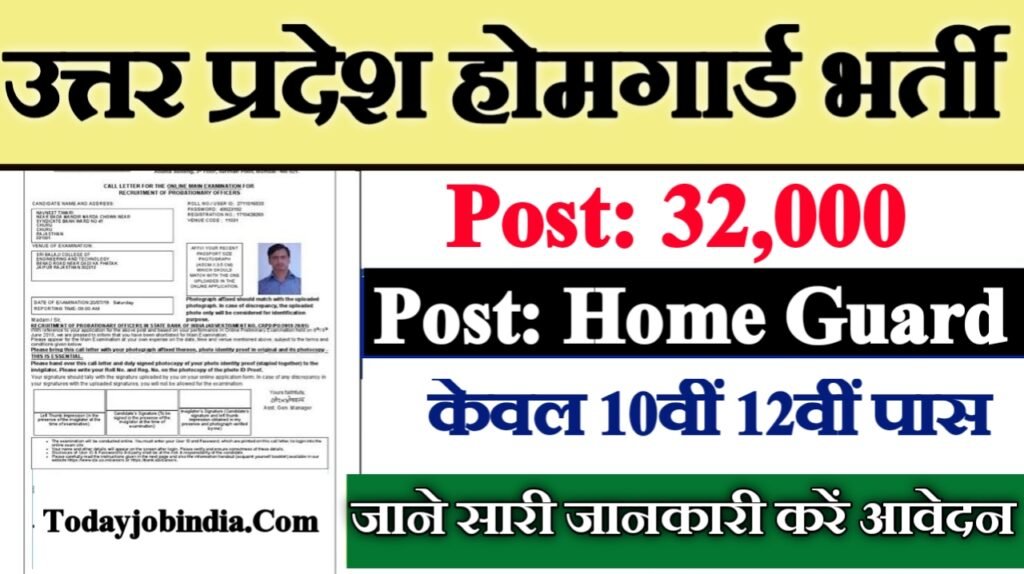 UP Home Guard New Vacancy 2025: उत्तर प्रदेश होमगार्ड भर्ती 2025, Authoritative Notice Out
