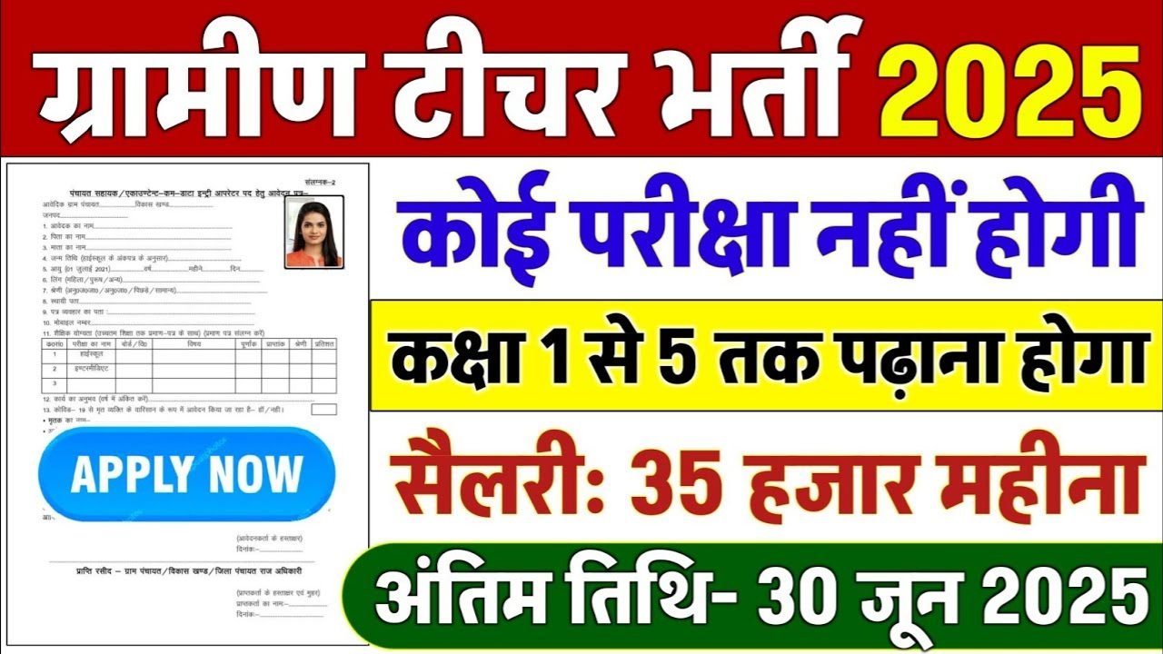 Sarva Shiksha Abhiyan New Vacancy 2025
